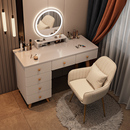 北欧梳妆台轻奢高级感卧室现代简约网红化妆桌小户型收纳柜一体桌