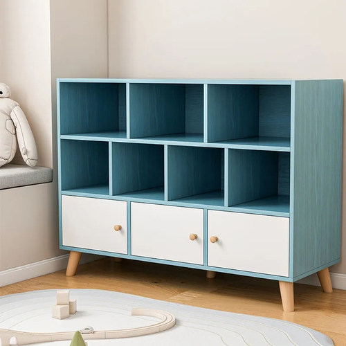 简约现代落地书架带腿收纳