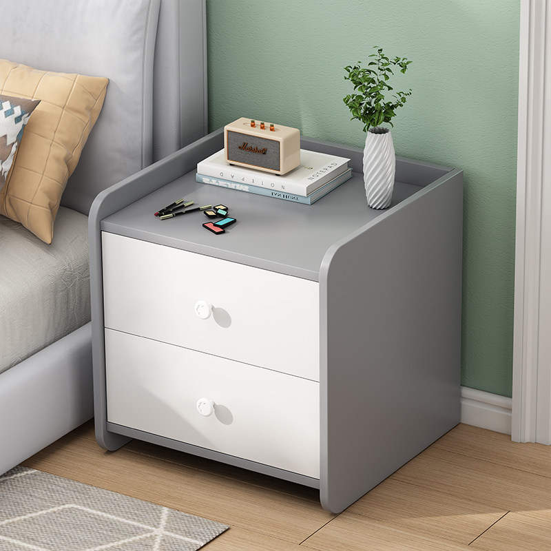床头柜现代简约卧室小型收纳柜ins风简易款迷你床边置物架小柜子