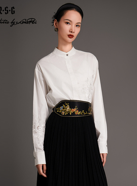 郭培成衣RSG品牌国风复古繁花硕果刺绣腰封百变穿搭优雅气质单品