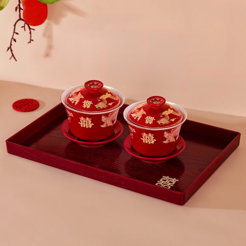 敬茶杯结婚改口茶杯红色喜碗筷