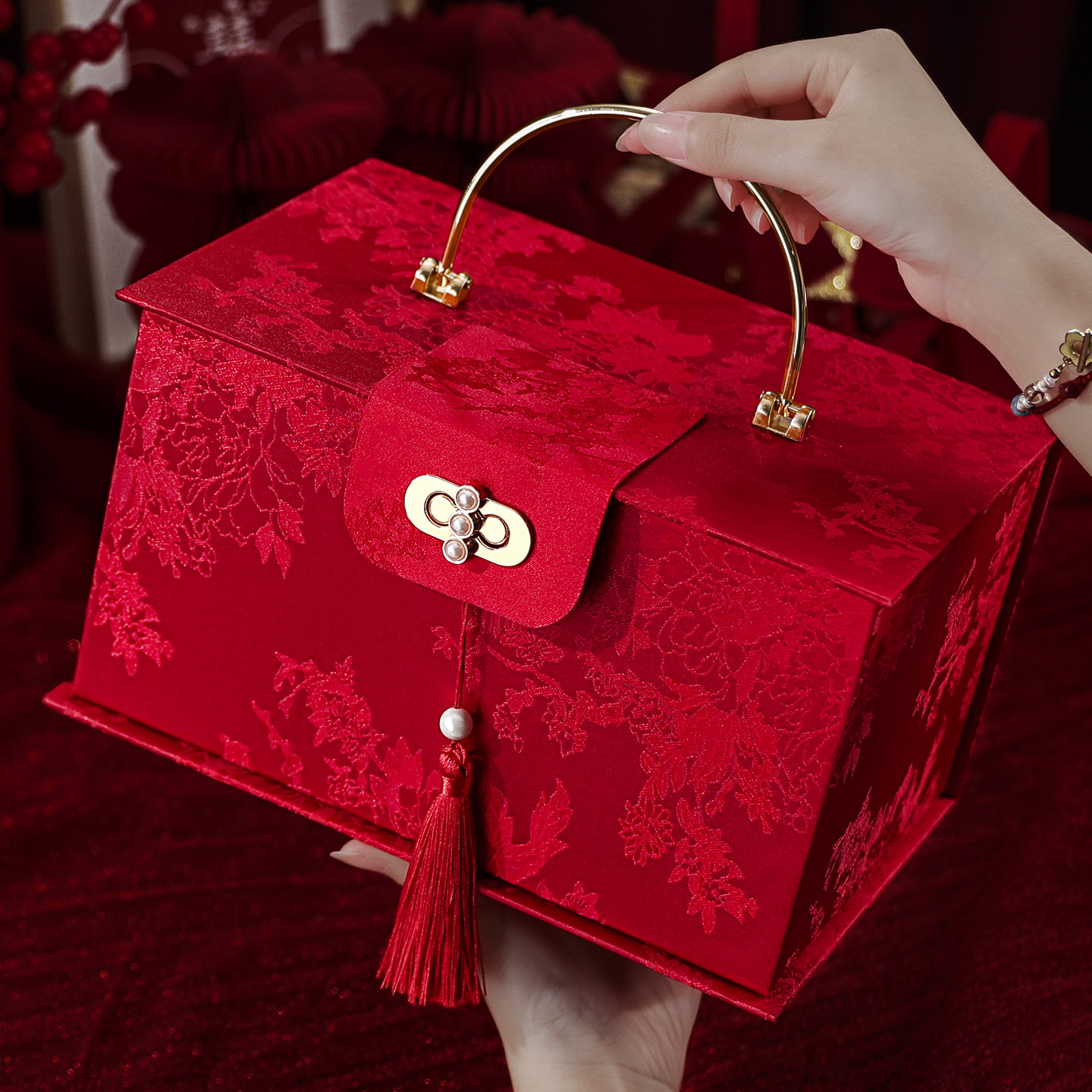 订婚彩礼钱盒子提亲10万聘礼箱子