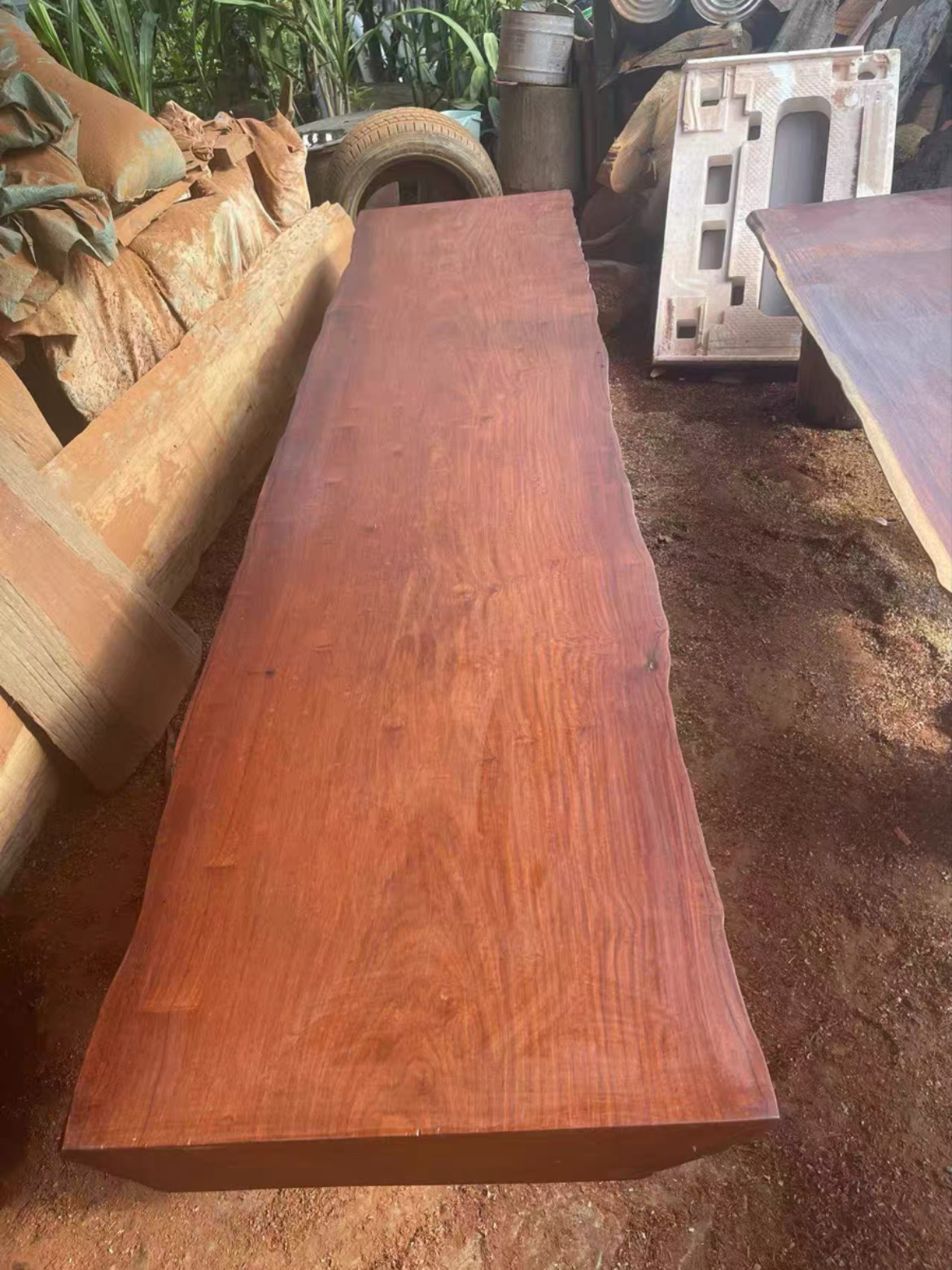 缅甸花梨木大板大果紫檀 面板无瑕疵长306宽60-70厘米厚8.5厘米