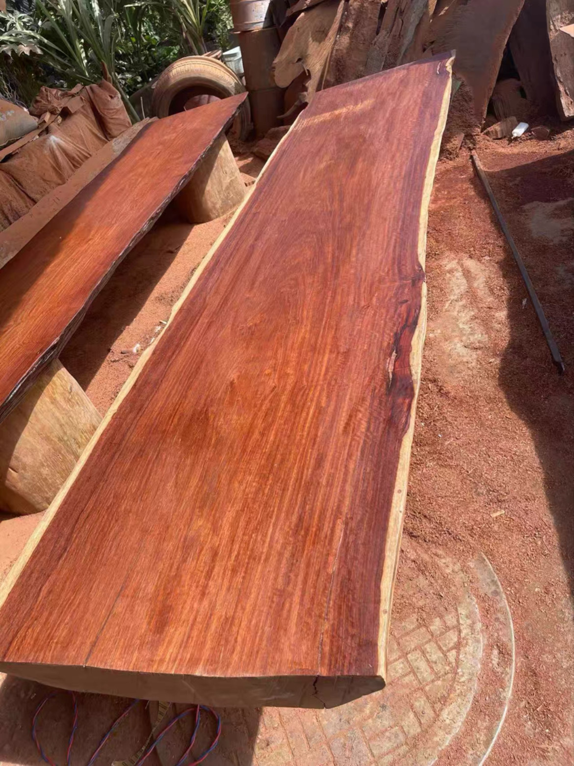 缅甸花梨木大板大果紫檀 面板无瑕疵长280宽70厘米厚10厘米