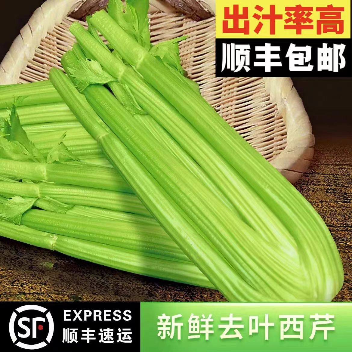 山东寿光西芹新鲜大芹菜去半叶西洋芹榨汁专用农家脆嫩蔬菜顺丰包