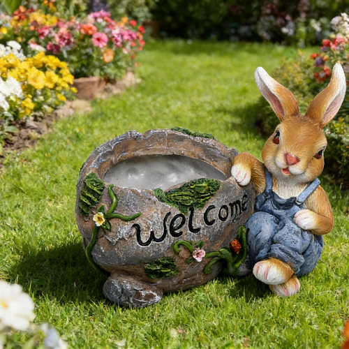 兔子花盆庭院装饰阳台装饰