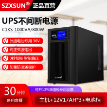 服务器电脑在线式UPS不间断电源1KVA800W C1KS 30分钟延时套餐