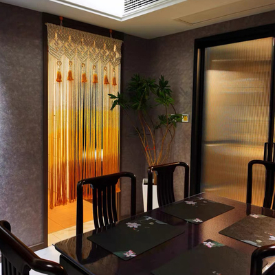 落日余晖染色编制挂毯门帘