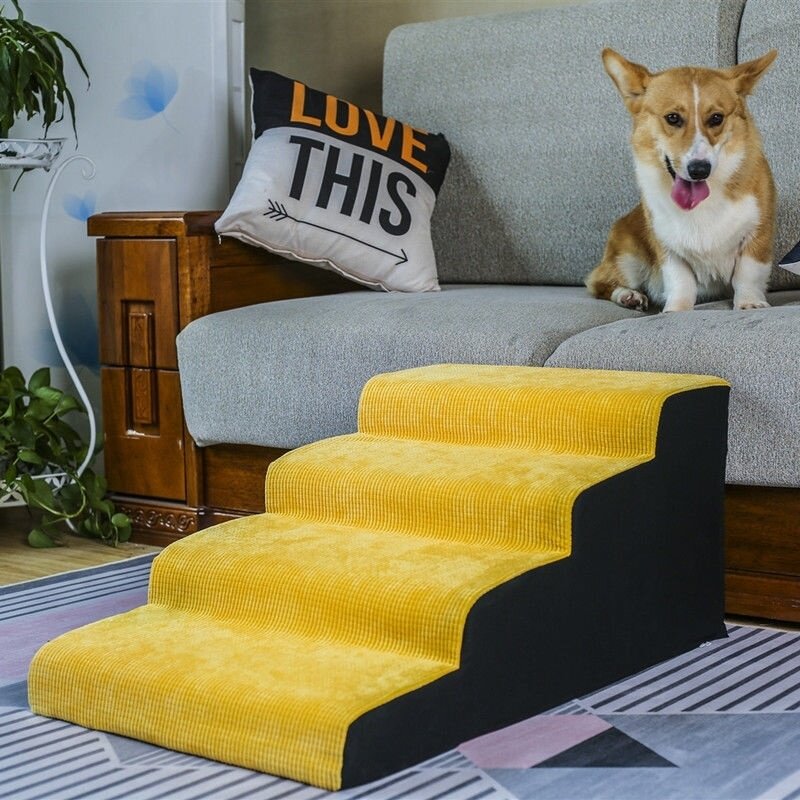 宠物楼梯斜e坡小型上床床边台阶垫子爬高狗狗猫狗上下小型犬车载