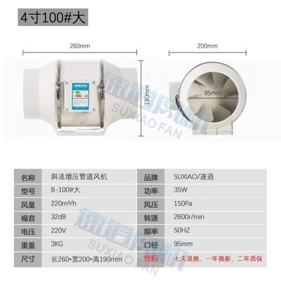 150圆形强力工业排气扇大功率排风扇抽风机厨房油烟换气扇风扇