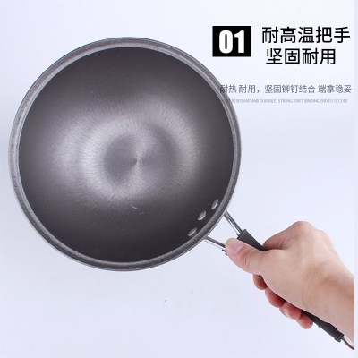 家用24cm26cm铸铁小炒锅28炖锅炒菜锅带盖铁锅平底铸铁锅双耳锅