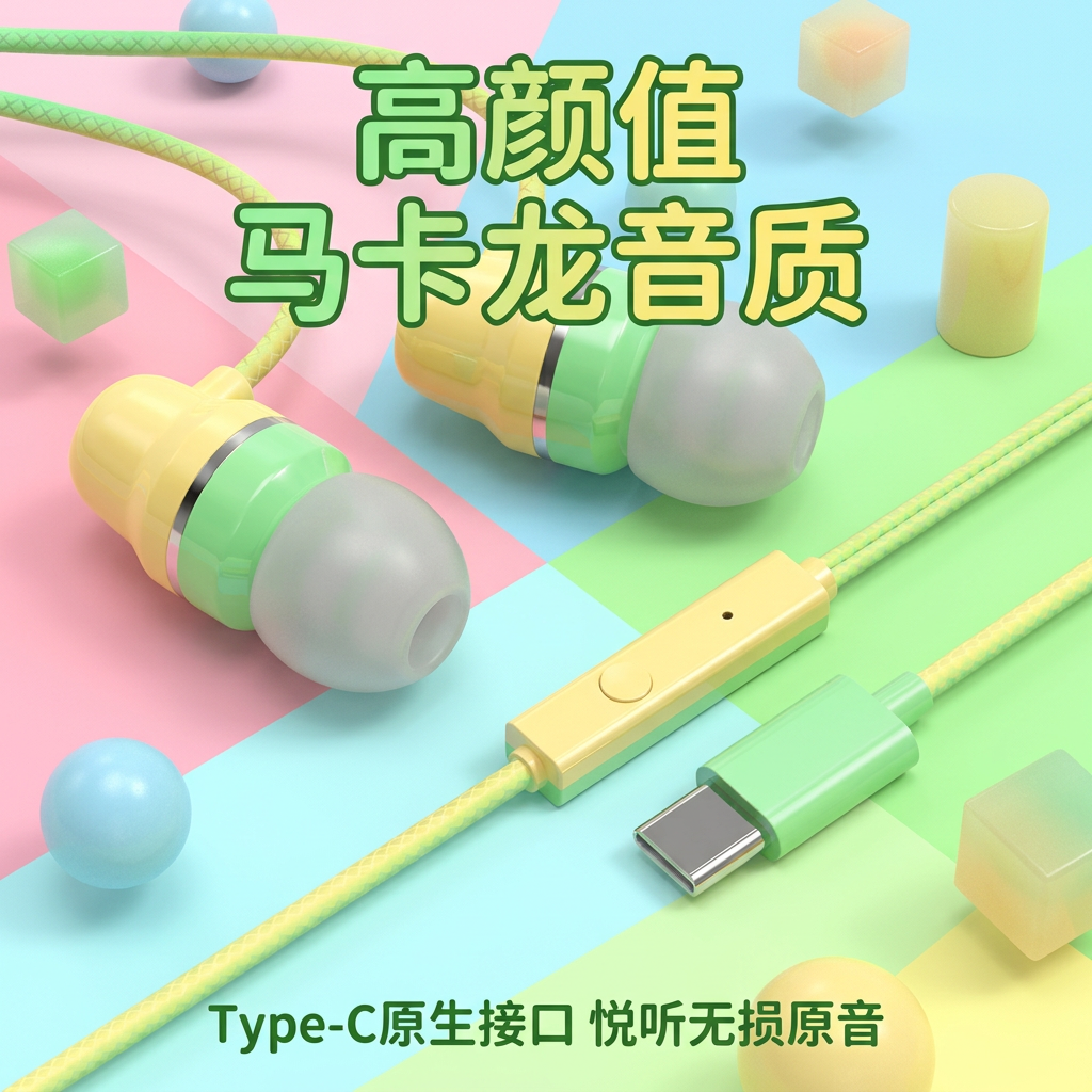 入耳式耳机线控运动带麦适用于华为小米vivo红米手机安卓通用