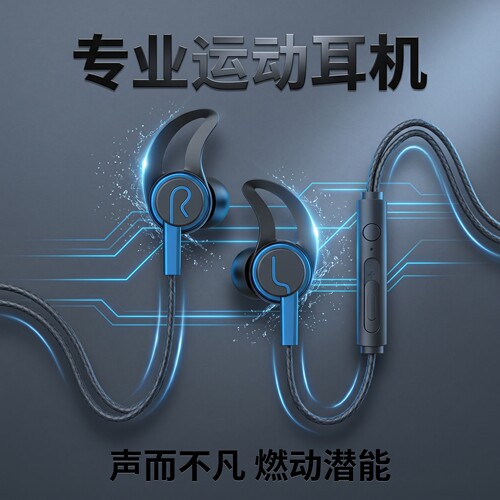 入耳式耳机Typec耳机扁头接口有线耳机适用于华为vivo小米带麦K歌