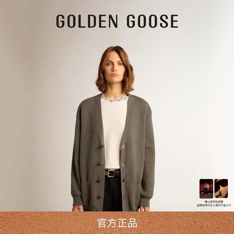 GoldenGoose棉质长袖针织开衫