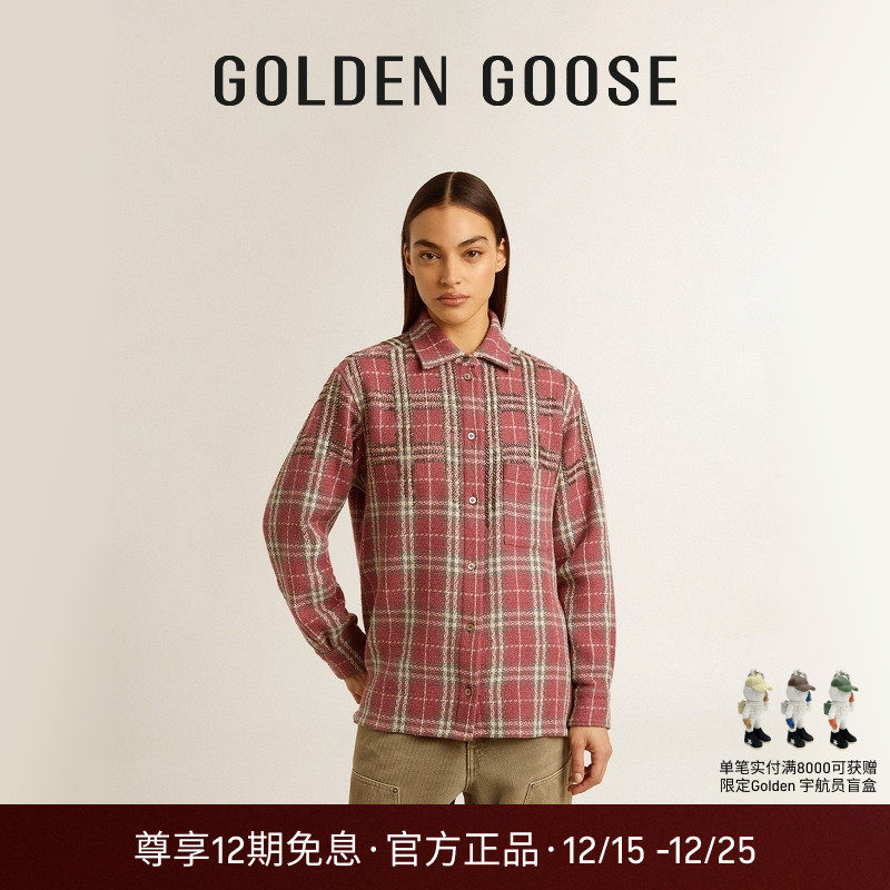 Golden Goose女装JOURNEY复古格纹长袖衬衫外套GGDB