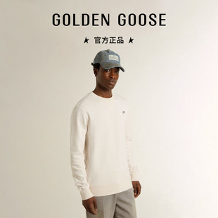 Golden Goose男款Journey背面印花图案白色卫衣GGDB