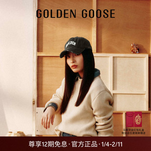 Golden Goose男JOURNEY做旧灰色棉质棒球帽GGDB