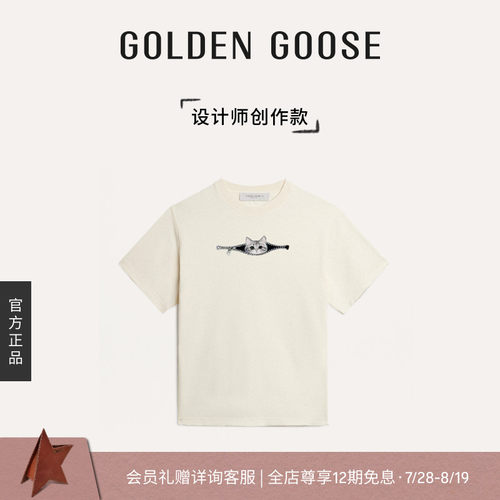 GoldenGoose口袋宠物手绘T恤