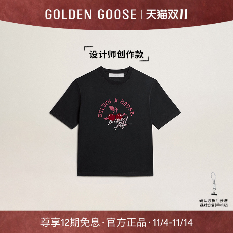 GoldenGoose字母圆领T恤