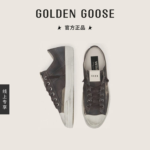GoldenGoose棕色磨砂皮休闲鞋