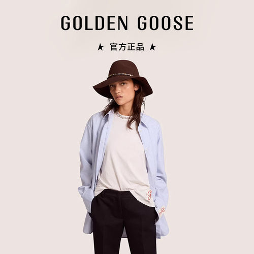 GoldenGoose女装长袖条纹衬衫