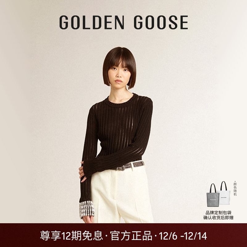 Golden Goose女款Journey黑色针织上衣25春季GGDB