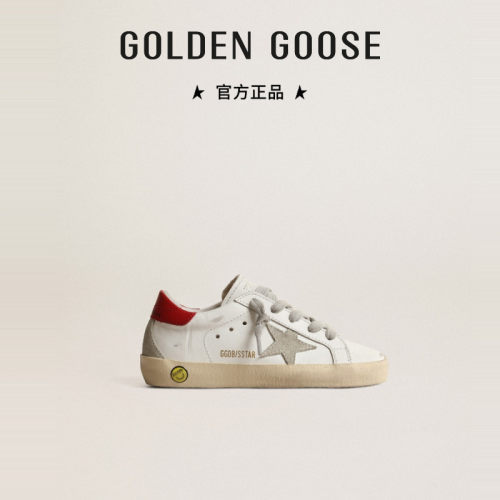 【童鞋】Golden Goose Super-Star笑脸装饰红尾休闲鞋GGDB