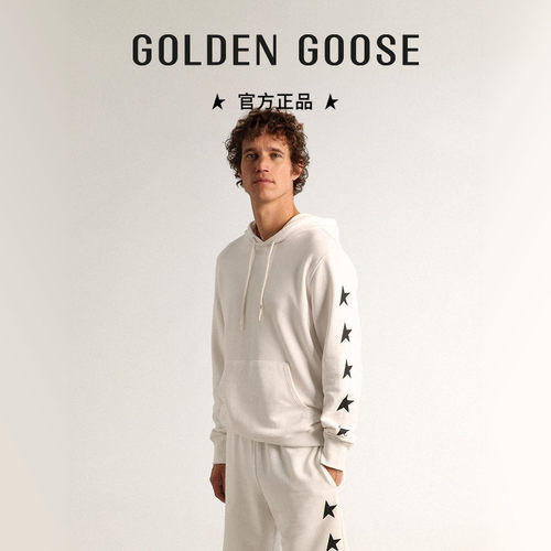 GoldenGoose男士白色针织衫卫衣