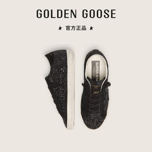 GoldenGoose女全黑亮片休闲鞋