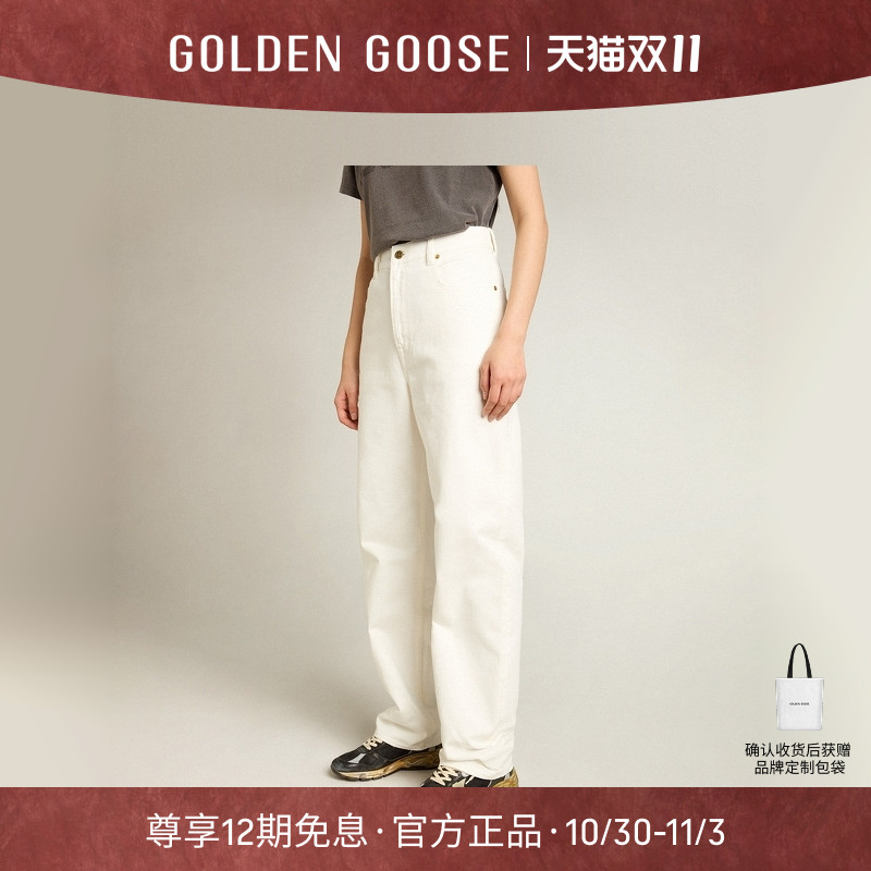Golden Goose Golden系列女休闲直筒做旧牛仔裤GGDB