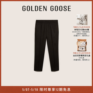 黑色休闲裤 GOLDEN 直筒修身 GOOSE2024新款 长裤