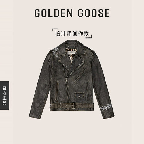 GoldenGoose休闲皮夹克外套