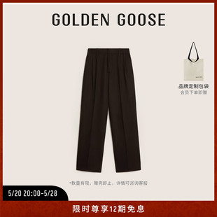 Goose 男款 2023年秋冬新款 Golden 黑色锥形铅笔裤 日常休闲长裤