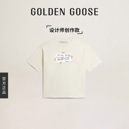 GoldenGoose字母圆领休闲T恤