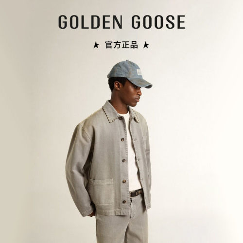 GoldenGoose铆钉装饰牛仔夹克