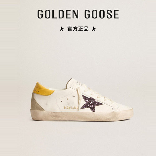 Golden Goose女Super-Star红色亮片星星脏脏鞋GGDB