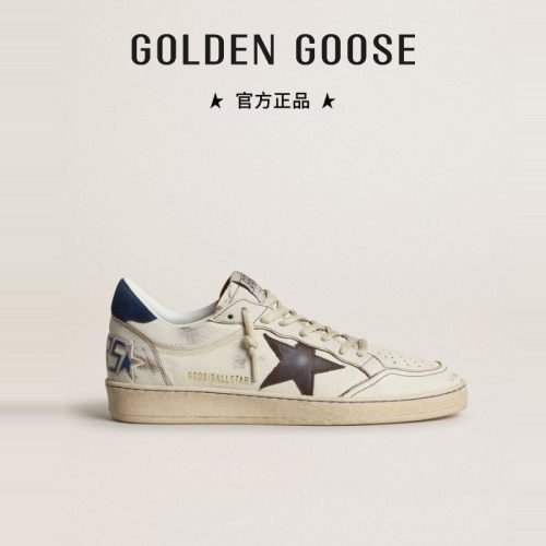 Golden Goose男款Ball Star黑色星星拼接休闲鞋GGDB