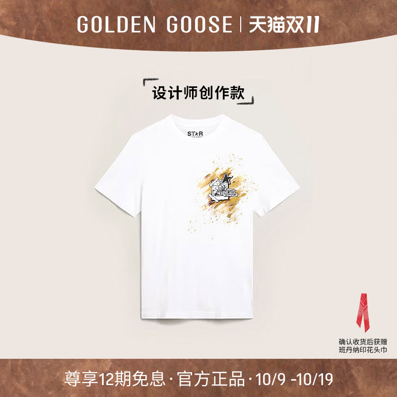 创作款Golden Goose男装Star Collection圆领T恤GGDB
