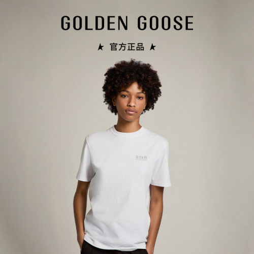 GoldenGoose女士白色短袖T恤
