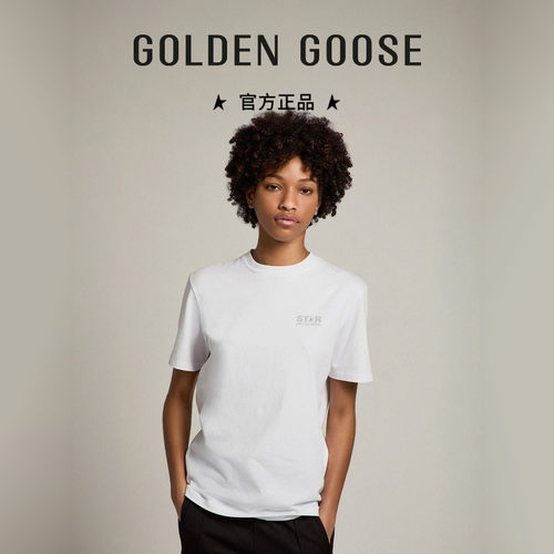 GoldenGoose女士白色短袖T恤