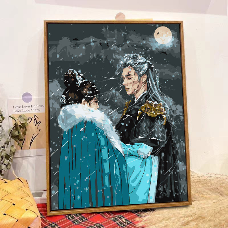 九重紫窦昭宋墨diy数字油画手工填色打发时间手工丙烯油画装饰画,家居饰品,DIY/数字油画,淘宝优惠券,粉丝福利购,淘宝优惠卷