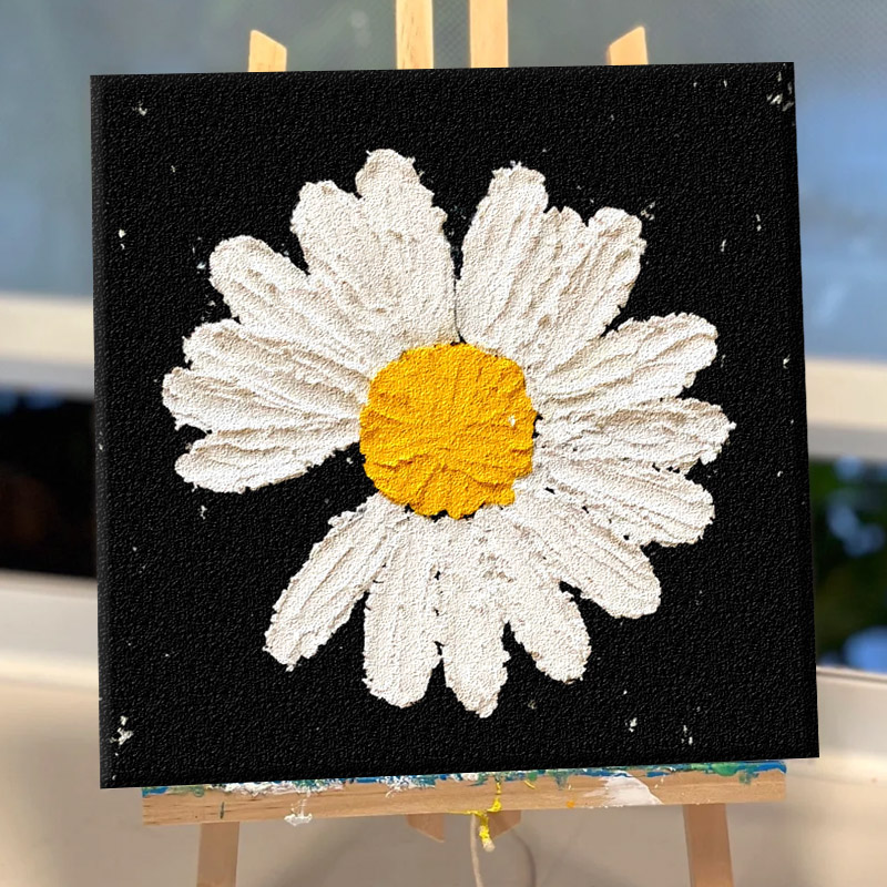 GD权志龙小雏菊肌理diy数字油画