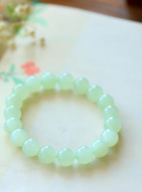 和田玉玉手串高品质玉石晴水珠送礼正品细腻10mm2天鉴赏期带证书