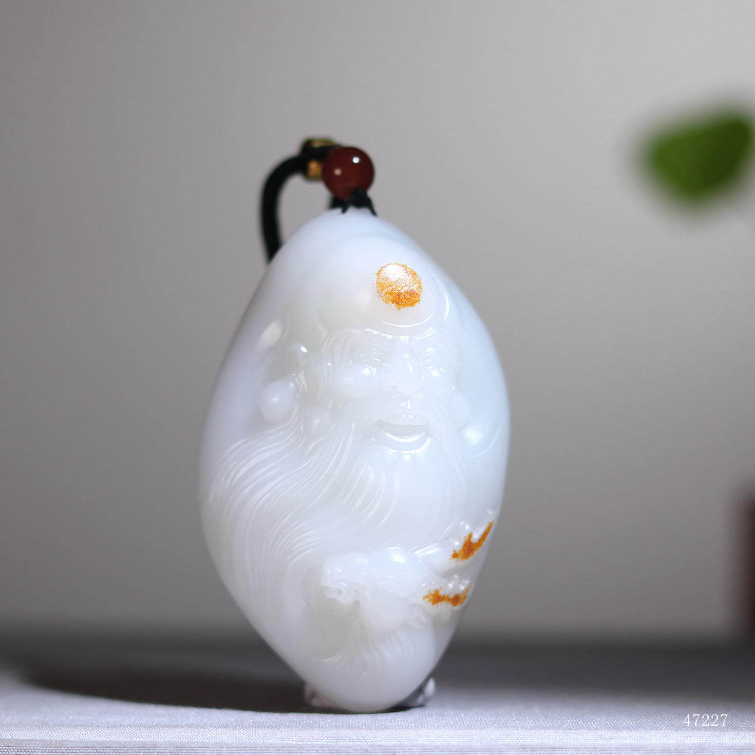 和田玉福寿高品质手把俄料羊脂白玉礼物玉质凝润129g2天鉴赏证书