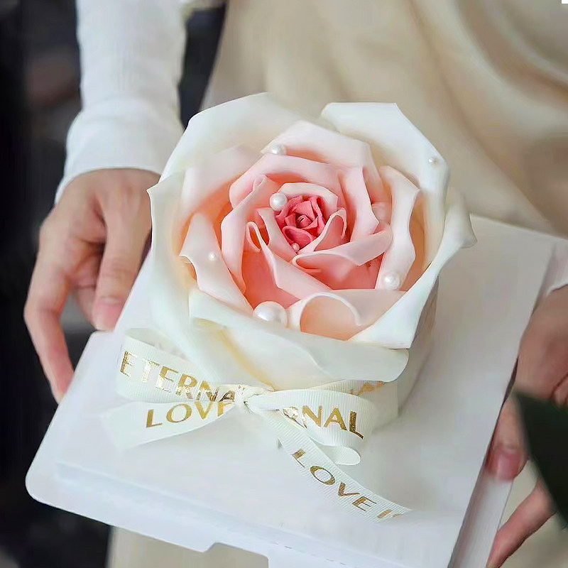 翻糖玫瑰花半成品订婚蛋糕装饰情人节巧克力玫瑰花甜品烘焙可食用