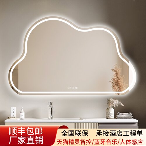 云朵形状led带灯智能梳妆镜