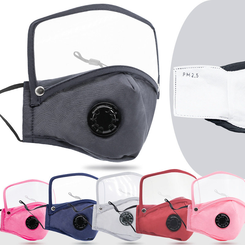 5带呼吸阀镜面口罩面罩眼罩一体