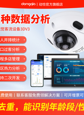 动恰去重客流量统计系统门店商场人数客流计数器监控摄像头景区