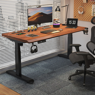 实木电动升降桌学生家用写字学习桌可升降电竞桌椅套装电脑桌书桌