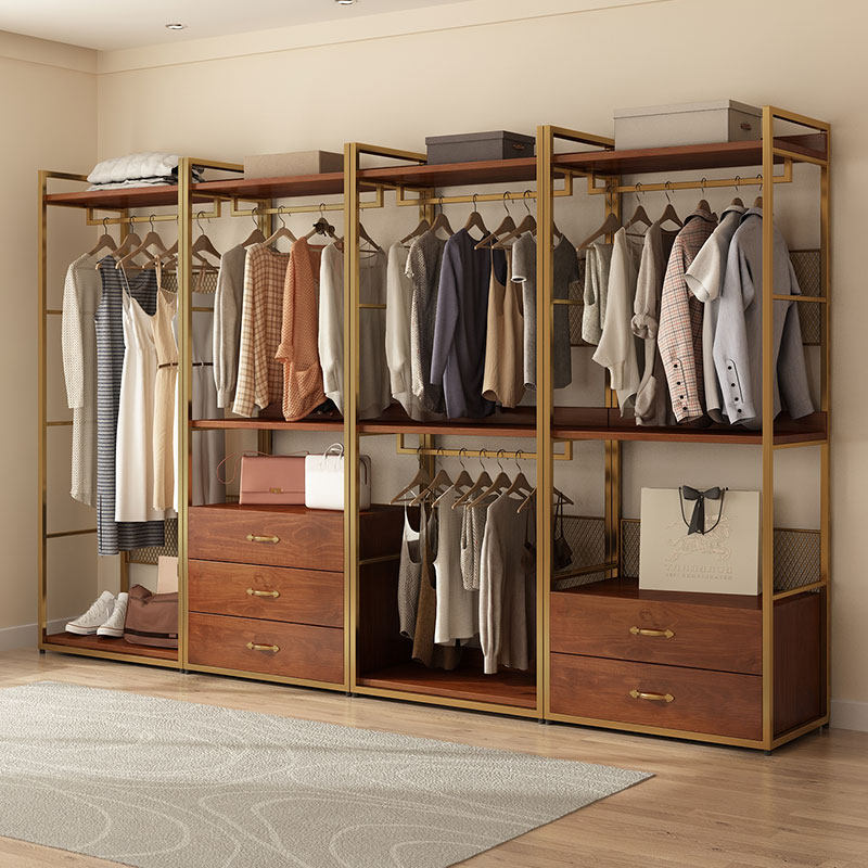 步入式衣帽架架子组装铁艺落地卧室挂衣架金属开放式衣柜衣橱实木,住宅家具,衣帽架,淘宝优惠券,粉丝福利购,淘宝优惠卷